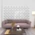 Paneles de pared 3D 12 unidades blanco origami 3 m² 50x50