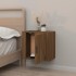 Mesita de noche de pared roble marrón 50x30x47