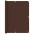 Toldo para balcón de tela oxford marrón 120x600