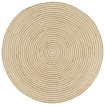 Alfombra de yute tejida a mano diseño espiral blanco 120 cm