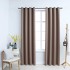 Cortinas opacas con anillas de metal 2 pzs gris topo 140x245