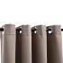 Cortinas opacas con anillas de metal 2 pzs gris topo 140x245