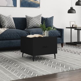 Mesa de centro madera contrachapada negro 50x50x40