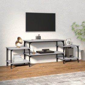 Mueble para TV madera contrachapada gris Sonoma 157x35x52