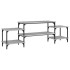 Mueble para TV madera contrachapada gris Sonoma 157x35x52