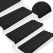 Alfombrilla autoadhesiva de escalera 15 uds 65x24,5x3,5 cm