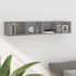 Estante de pared para CD madera contrachapada gris 100x18x18