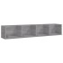 Estante de pared para CD madera contrachapada gris 100x18x18