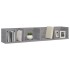 Estante de pared para CD madera contrachapada gris 100x18x18