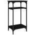 Mesa auxiliar de madera contrachapada negra 40x30x75