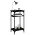 Mesa auxiliar de madera contrachapada negra 40x30x75