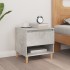 Mesita de noche madera contrachapada gris hormigón 50x46x50