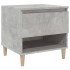 Mesita de noche madera contrachapada gris hormigón 50x46x50