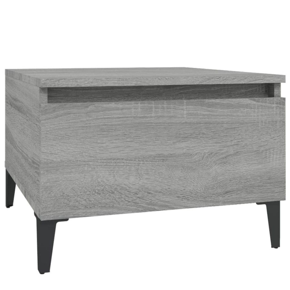 Mesa auxiliar madera contrachapada gris Sonoma 50x46x35