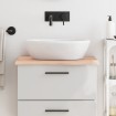 Encimera de baño madera maciza sin tratar 60x40x6 cm