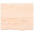 Encimera de baño madera maciza sin tratar 60x40x6