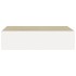 Estante con cajón de pared MDF roble y blanco 40x23,5x10