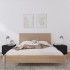 Mesitas de noche 2 uds madera maciza de pino negro 40x34x35