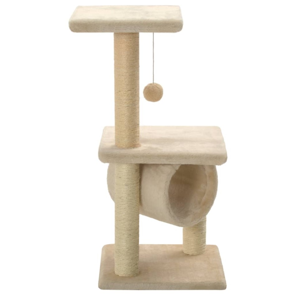 Rascador para gatos con poste rascador de sisal 65 cm