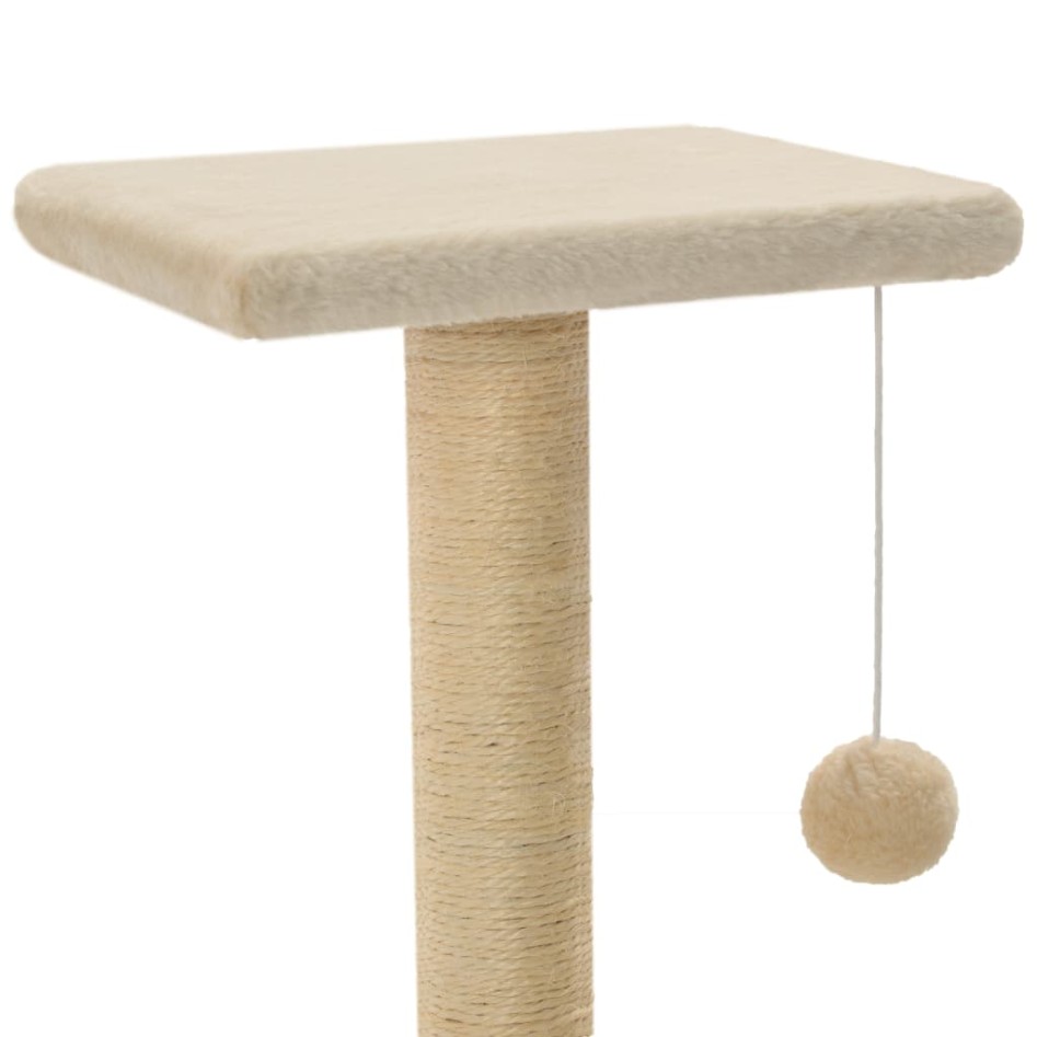 Rascador para gatos con poste rascador de sisal 65 cm