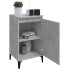Mesita de noche madera contrachapada gris hormigón 40x35x70