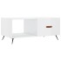 Mesa de centro madera contrachapada blanco brillo 90x50x40