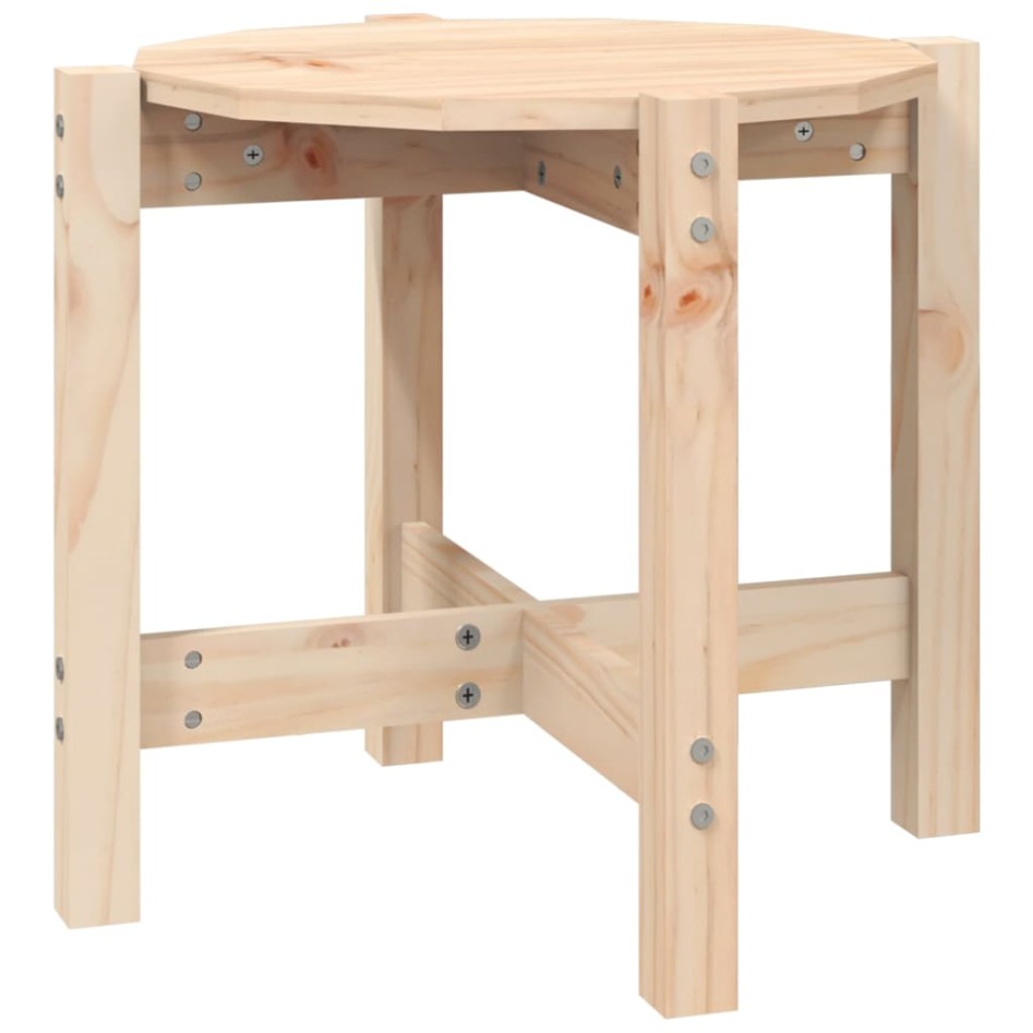 Mesa de centro de madera maciza de pino Ø52,5x45
