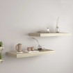 Estantes flotantes de pared 2 uds MDF roble 60x23,5x3,8 cm