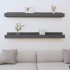 Estantes de pared 2 uds madera maciza de pino gris 110x12x9