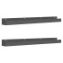Estantes de pared 2 uds madera maciza de pino gris 110x12x9