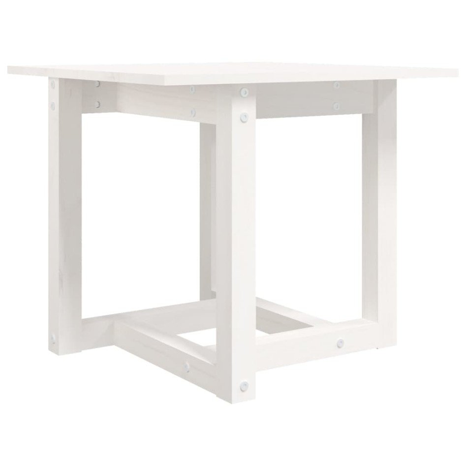 Mesa de centro de madera maciza de pino blanca 50x50x45
