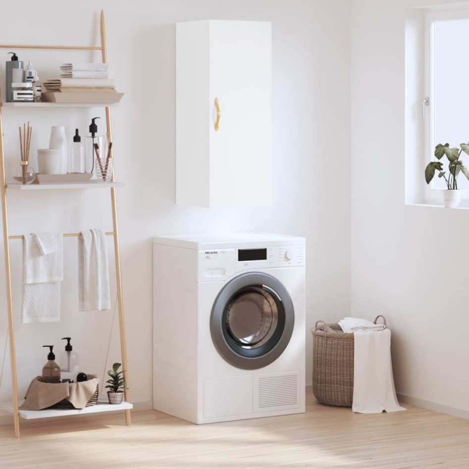 Armario de pared blanco 34,5x34x90