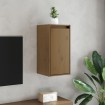 Armario de pared madera maciza de pino marrón miel 30x30x60 cm