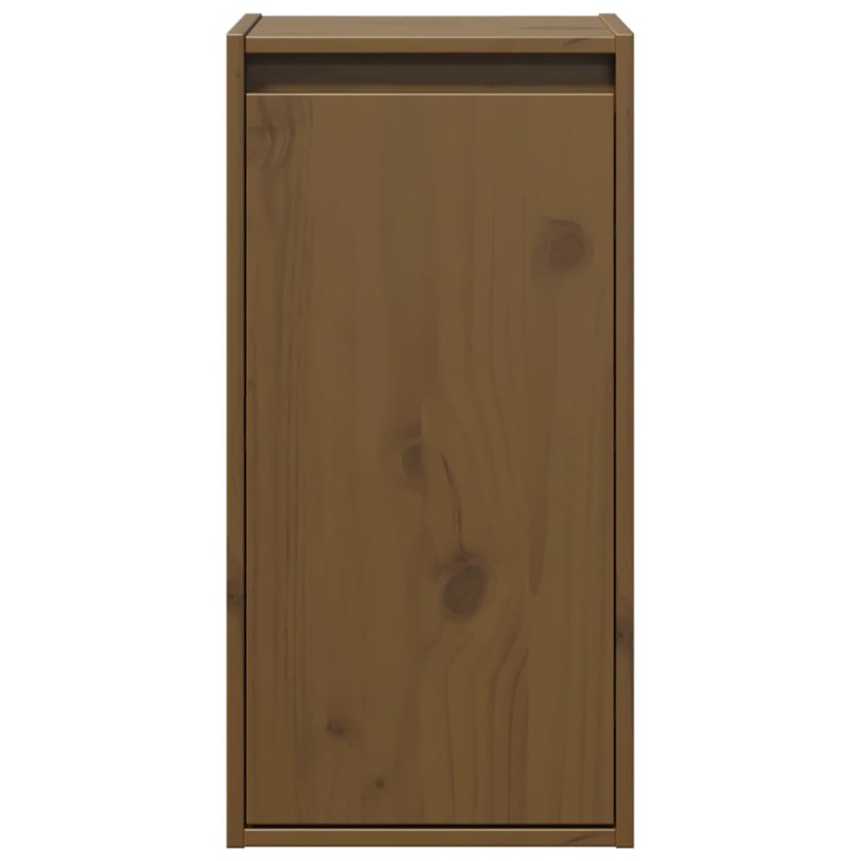 Armario de pared madera maciza de pino marrón miel 30x30x60