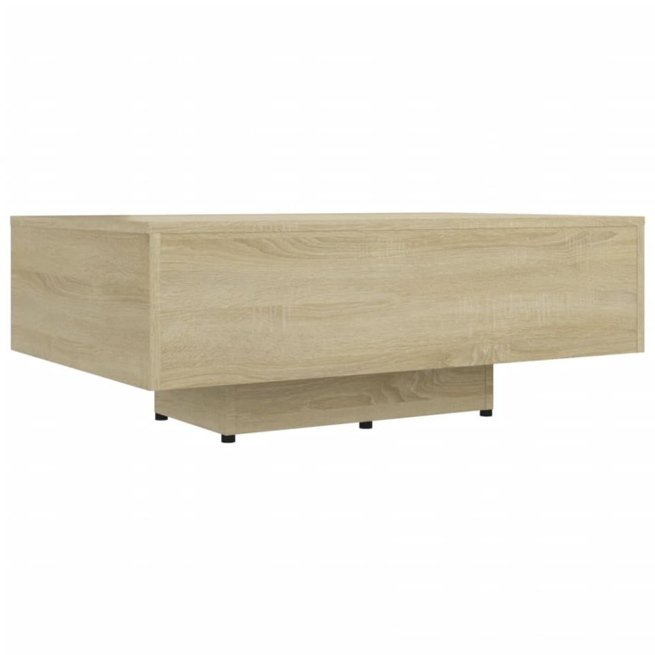 Mesa de centro madera contrachapada color roble 85x55x31