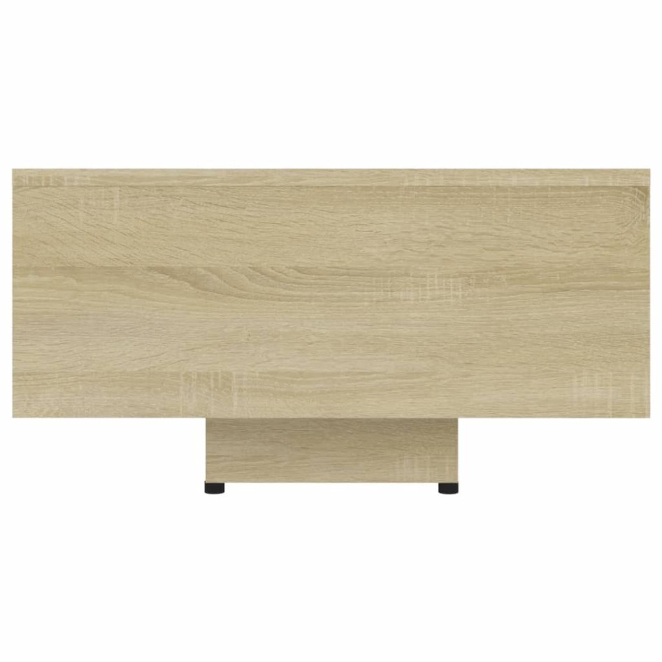 Mesa de centro madera contrachapada color roble 85x55x31