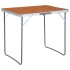 Mesa de camping plegable con estructura metálica 80x60