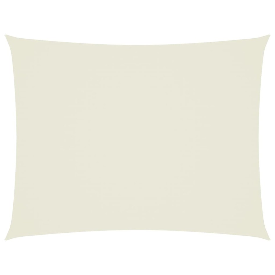 Toldo de vela rectangular tela Oxford color crema 3x4