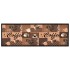 Alfombra de cocina lavable Coffee marrón 45x150