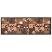 Alfombra de cocina lavable Coffee marrón 45x150 cm