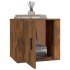 Mesita de noche color roble ahumado 50x39x47