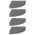 Estante flotante de pared 4 uds MDF gris brillo 25x25x3,8