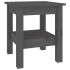 Mesa de centro de madera maciza de pino gris 35x35x40