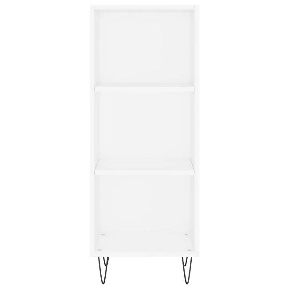 Aparador de madera de ingeniería blanco 34,5x32,5x90