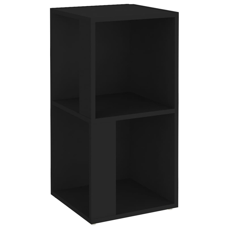 Mueble de esquina madera contrachapada negro 33x33x67