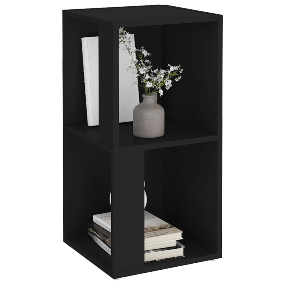 Mueble de esquina madera contrachapada negro 33x33x67