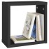 Estante cubo pared 4 uds negro 30x15x30