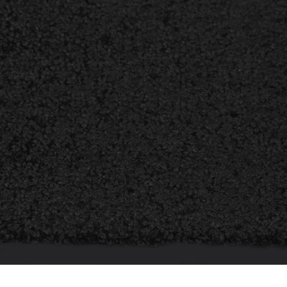 Felpudo de rayas negro 60x80