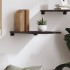 Estante de pared madera roble tratada marrón oscuro 40x50x2