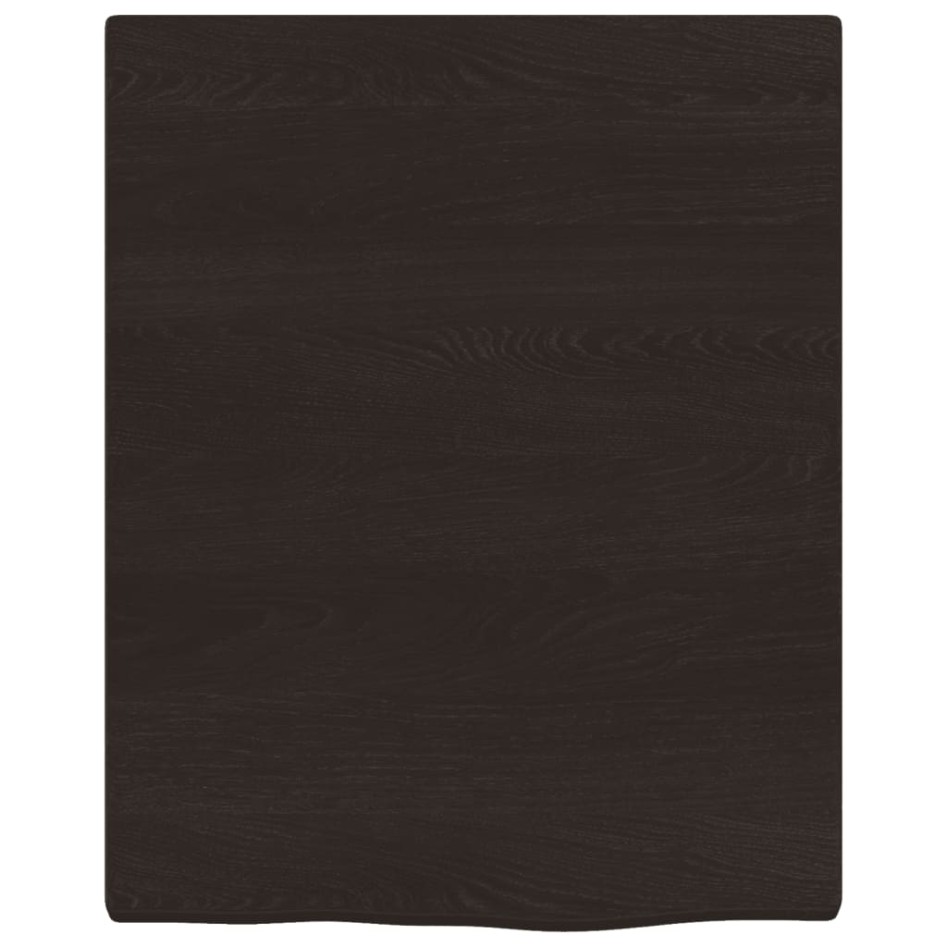 Estante de pared madera roble tratada marrón oscuro 40x50x2